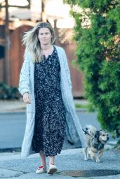 Rachael Taylor - Walking Her Dog in Los Angeles 04/15/2020