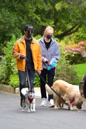 Sophie Turner - Take Her Dogs Out For a Walk in LA 04/20/2020