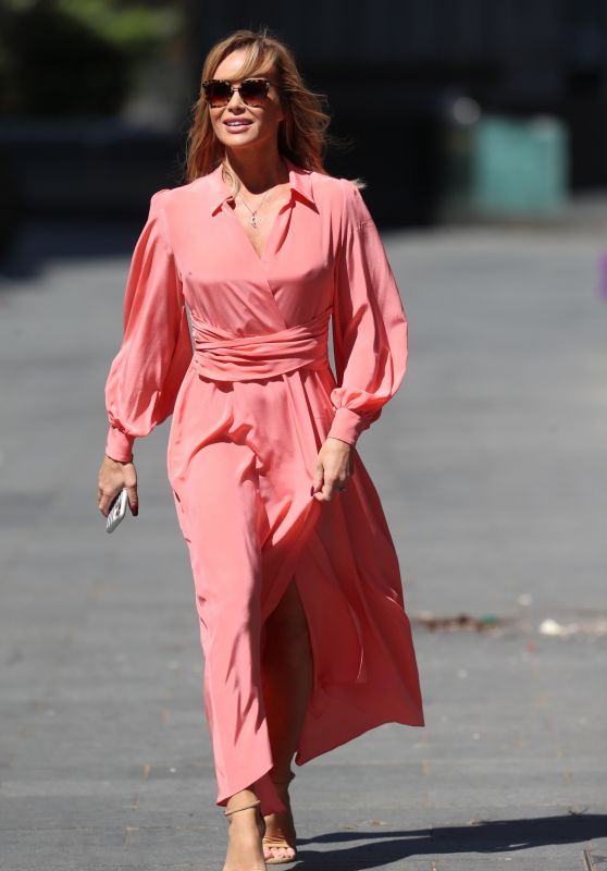Amanda Holden in Maxi Dress - Leaving the Global Radio Studios in London 05/15/2020