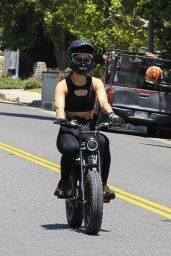 Amelia Hamlin - Takes a Ride on Her Electronic Bike in Beverly Hills 05/23/2020