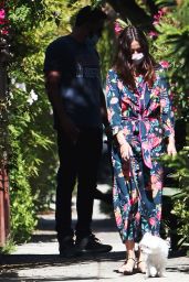 Ana de Armas in a Floral Jumpsuit Out in Venice Beach 05/07/2020