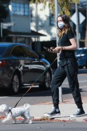 Ana De Armas in Casual Outfit - Walking Her Dog in Venice 05/15/2020