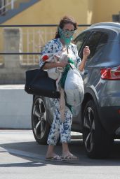 Andie MacDowell in a Vibrant Floral Jumpsuit 05/27/2020