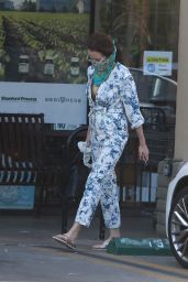 Andie MacDowell in a Vibrant Floral Jumpsuit 05/27/2020