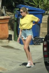 Ashley Benson in Jeans Shorts - Los Angeles 05/15/2020