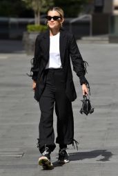 Ashley Roberts in Black Trouser Suit - Leaving the Global Studios in London 05/14/2020