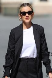Ashley Roberts in Black Trouser Suit - Leaving the Global Studios in London 05/14/2020