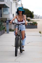 Bai Ling - Goes For a Bike Ride in Santa Monica 05/12/2020