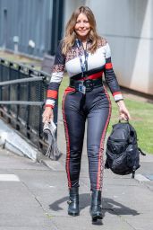 Carol Vorderman in Tight Fendi-Printed Top and Matching Skintight Trousers 05/16/2020