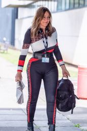 Carol Vorderman in Tight Fendi-Printed Top and Matching Skintight Trousers 05/16/2020