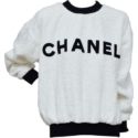 Hailey Bieber in Fuzzy White Chanel Sweatshirt and Daisy Dukes • CelebMafia