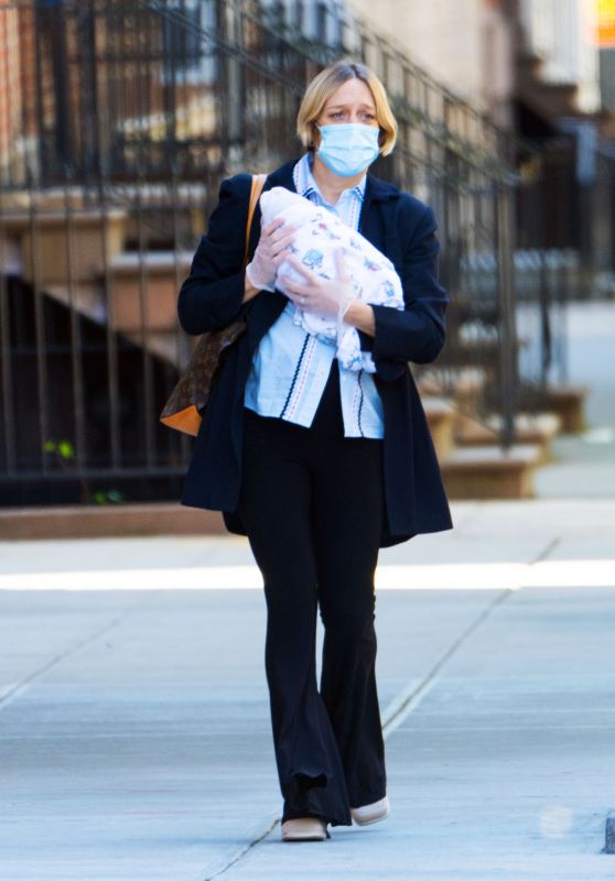 Chloe Sevigny - Out For The First Time With Her Newborn Baby Boy and Boyfriend in NYC 05/13/2020