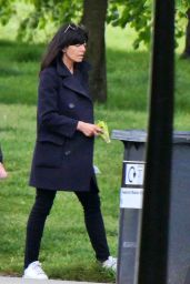 Claudia Winkleman in Casual Outfit - Visiting a Park in London 05/02/2020