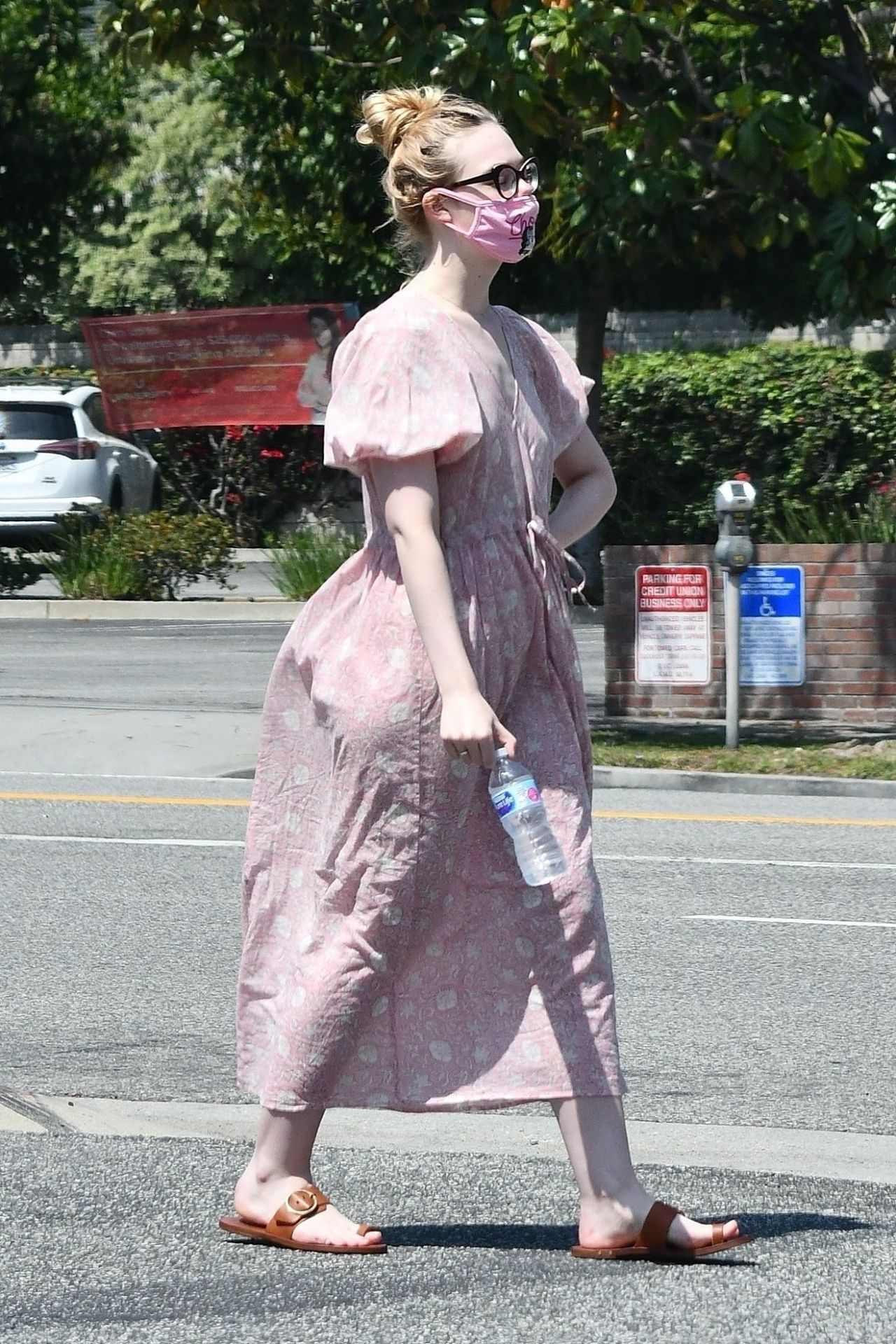 Elle Fanning in Floral Sun-Dress - Los Angeles 05/09/2020 • CelebMafia