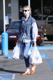 Emma Roberts in Double Denim Outfit 05/10/2020