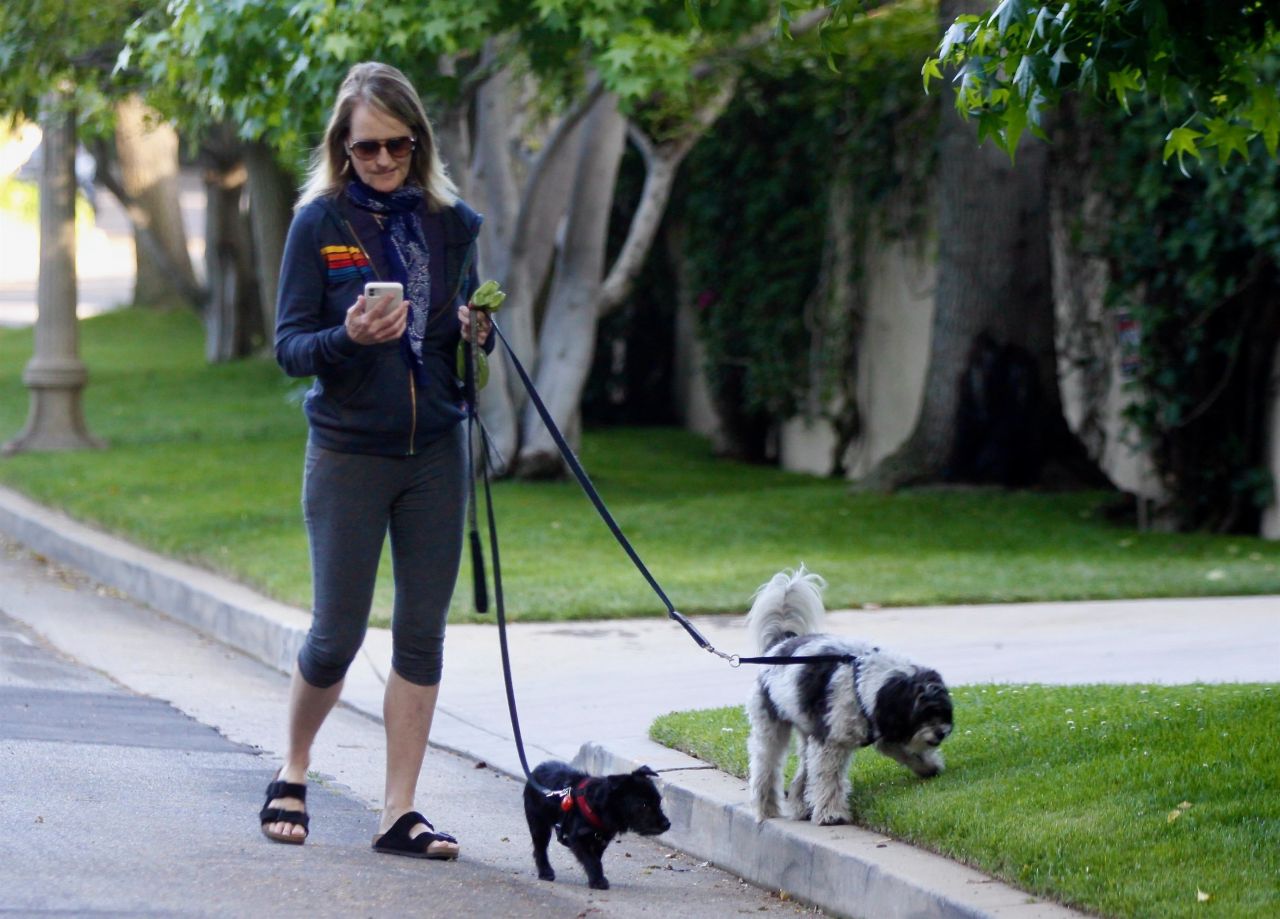 Helen Hunt in Leggings - Out in Brentwood 05/11/2020 • CelebMafia