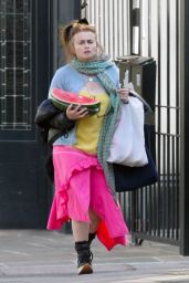 Helena Bonham Carter in a Colourful Outfit - London 05/14/2020