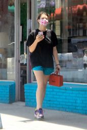 India Eisley in Shorts - Walking in West Hollywood 05/28/2020