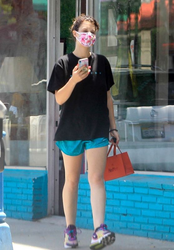 India Eisley in Shorts - Walking in West Hollywood 05/28/2020