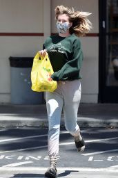 Ireland Baldwin With a Puppy-Print Face Mask 05/19/2020