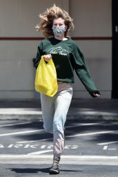 Ireland Baldwin With a Puppy-Print Face Mask 05/19/2020
