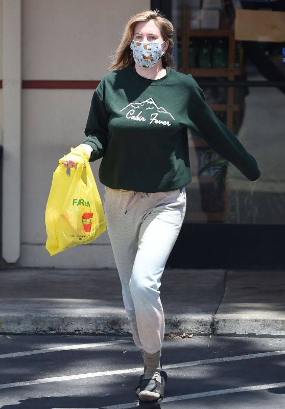 Ireland Baldwin With a Puppy-Print Face Mask 05/19/2020