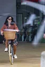 Jenna Coleman - Gets a Bicycle for Her 34th Birthday