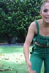 Jennifer Lopez Outfit - Jimmy Fallon TikTok Challenge With Jennifer Lopez 05/27/2020