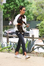 Jordana Brewster – Takes Her Dog for a Walk 05/10/2020