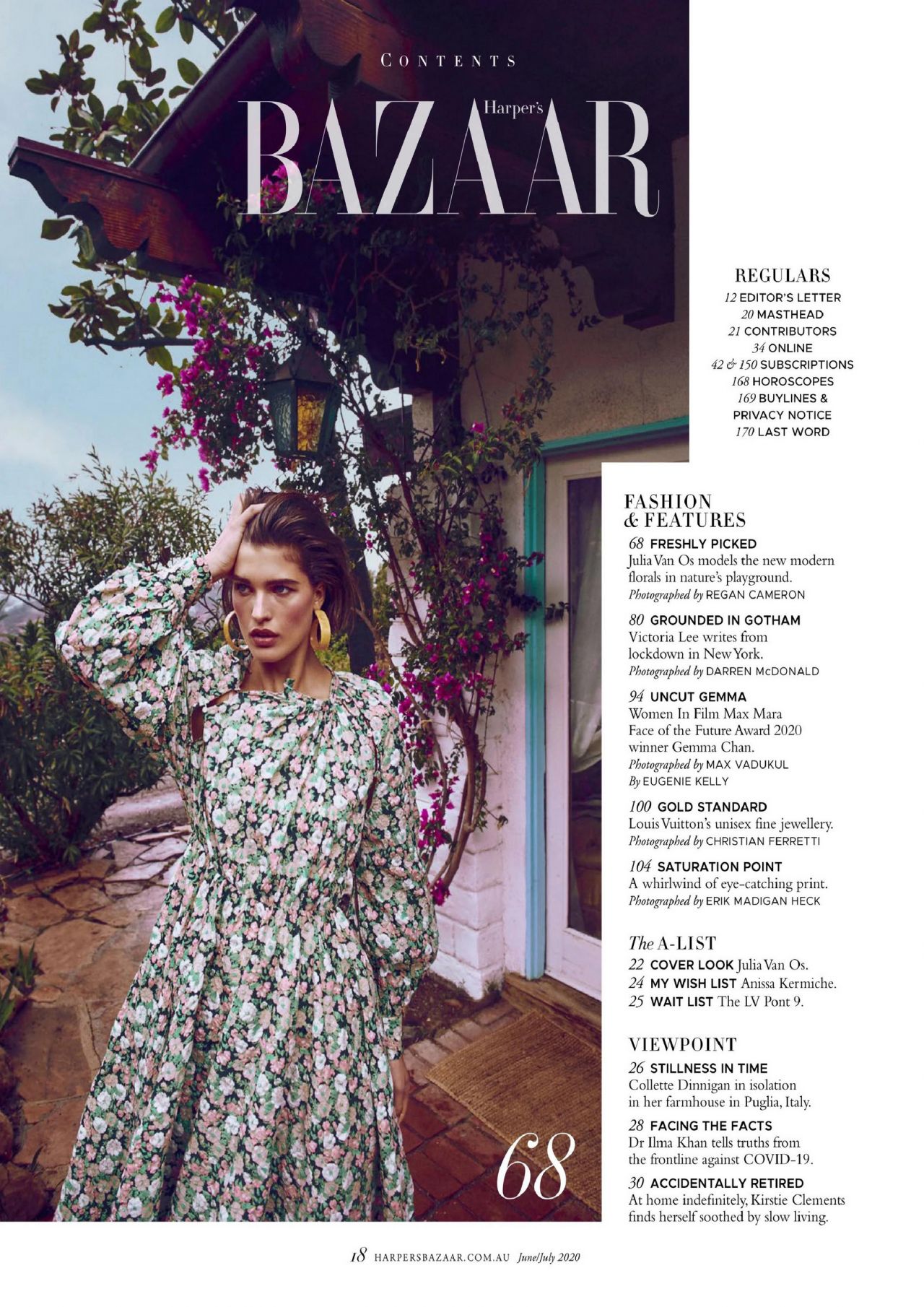 Julia van Os - Harper's Bazaar Australia June/July 2020 Issue • CelebMafia