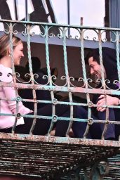 Karlie Kloss and Joshua Kushner on Their Balcony - NYC 05/14/2020