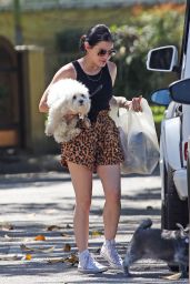 Lucy Hale in Cute Outfit at a Park in Studio City 05/28/2020