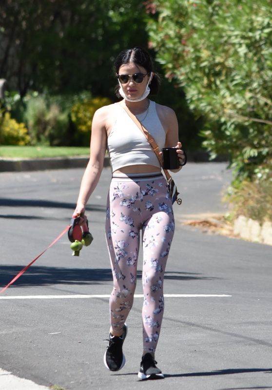 Lucy Hale in High Waisted Leggings - Hollywood 05/14/2020