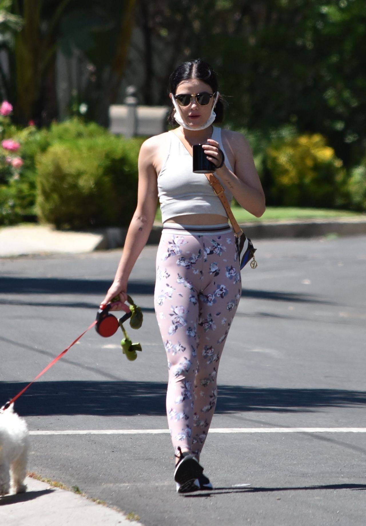 Lucy Hale in High Waisted Leggings - Hollywood 05/14/2020 • CelebMafia