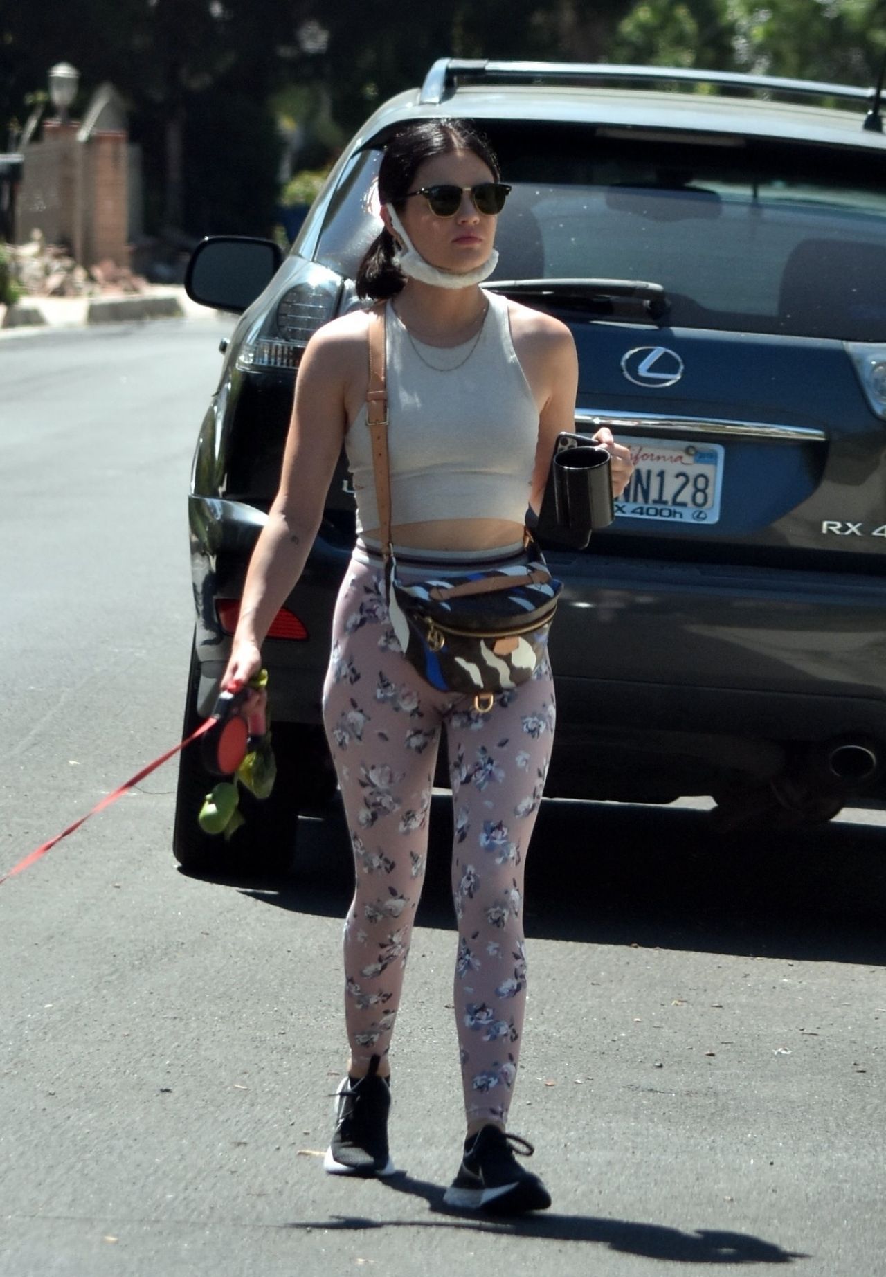 Lucy Hale in High Waisted Leggings - Hollywood 05/14/2020 • CelebMafia