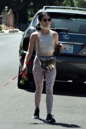 Lucy Hale in High Waisted Leggings - Hollywood 05/14/2020