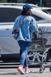 Lucy Hale in Jeans Jacket and Skintight Leggings 05/04/2020