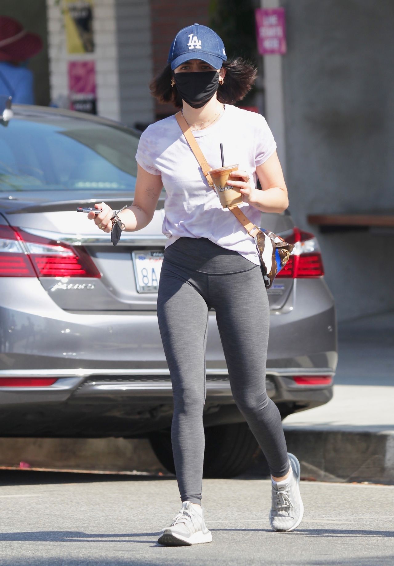 Lucy Hale in Tights - Quarantine Coffee Break 05/09/2020 • CelebMafia