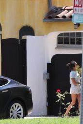 Nina Dobrev Street Outfit - Outside Her House in West Hollywood 05/28/2020