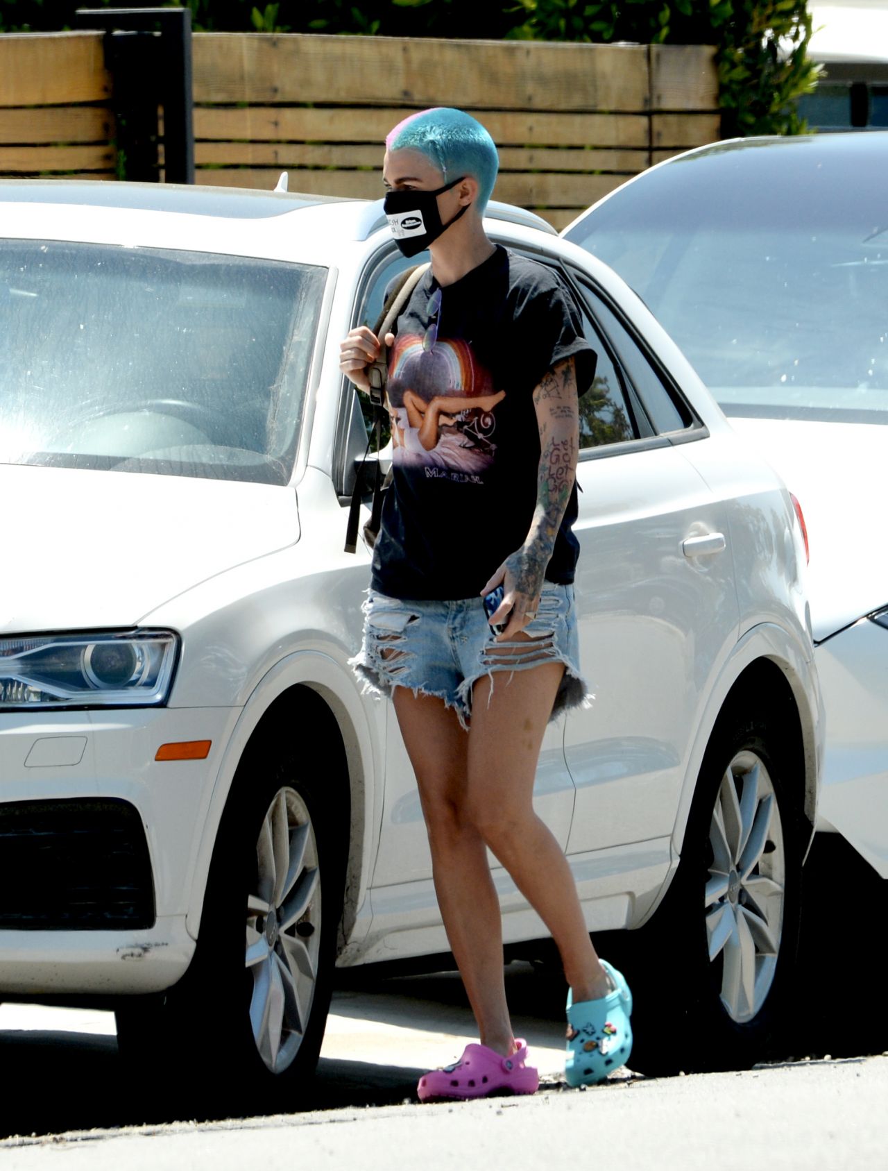 Ruby Rose - With a Colorful New Hairstyle in Los Angeles ...