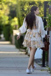 Sara Sampaio in Mini Dress – Leaving a Friend