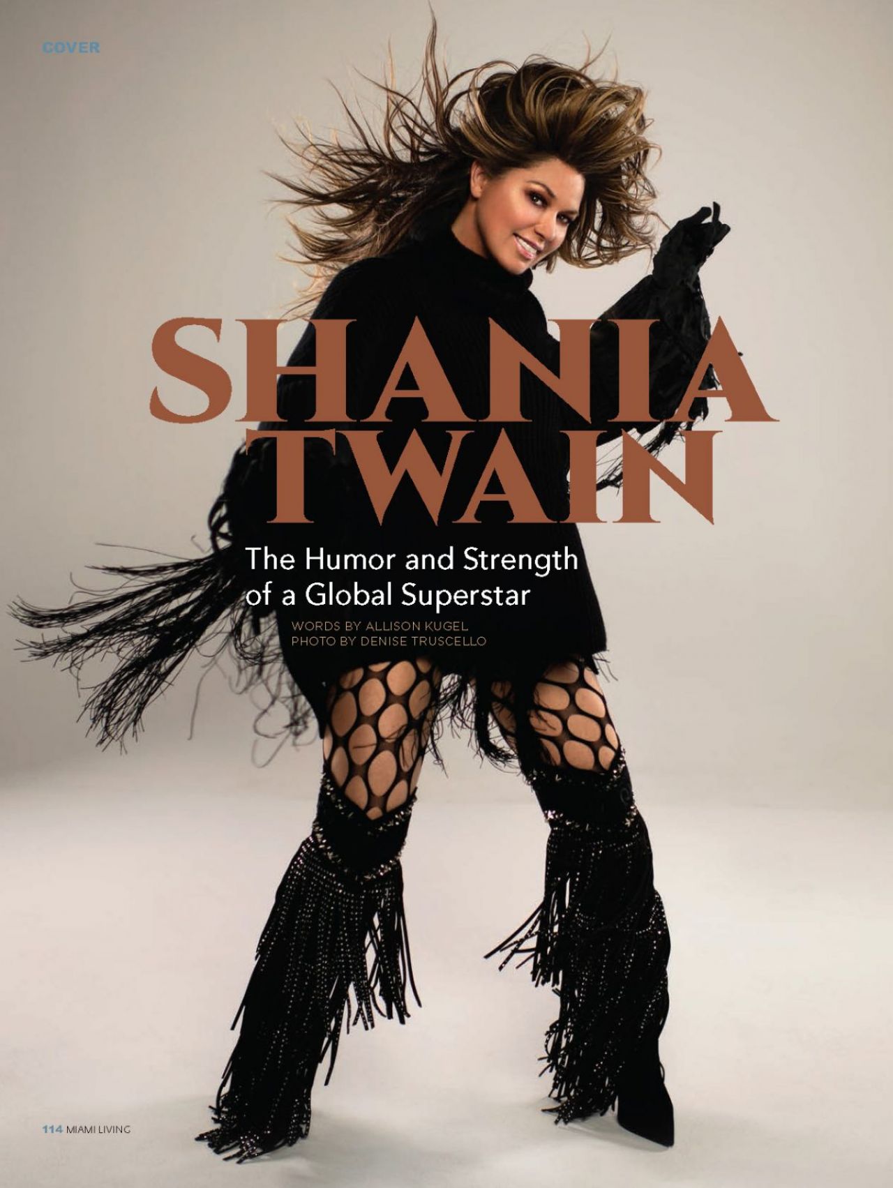 Shania Twain - Miami Living Magazine April/May 2020 Issue • CelebMafia