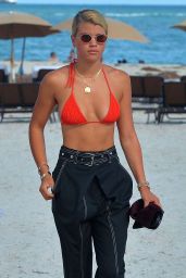 Sofia Richie in Red Bikini Top 05/19/2020
