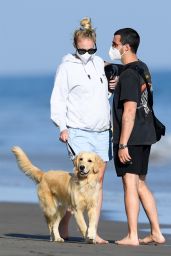 Sophie Turner - Walking on the Beach in Santa Barbara 05/25/2020