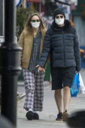 Suki Waterhouse and Robert Pattinson - Out For a Stroll in London 05/13/2020