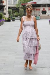 Vogue Williams in Floral Tiered Dress - London 05/17/2020
