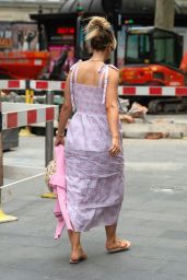 Vogue Williams in Floral Tiered Dress - London 05/17/2020