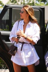 Alessandra Ambrosio in a White Shirt Dress - Malibu 06/12/2020