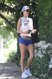 Alessandra Ambrosio - Jogging Around Brentwood 06/11/2020