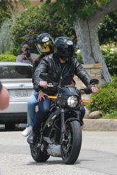 Ana De Armas and Ben Affleck - Cruising on His Motorcycle 06/02/2020